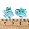 Christmas Transparent Glass Beads Strands LAMP-M021-02H-4