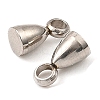 Non-Tarnish 201 Stainless Steel Tail Chain Drop Charms STAS-D061-04D-P-3
