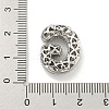 Platinum Plated Brass Micro Pave Cubic Zirconia Pendants KK-L073-001P-G-3