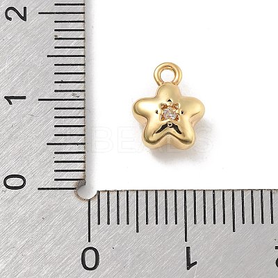 Brass Micro Pave Cubic Zirconia Pendants KK-D283-19G-1