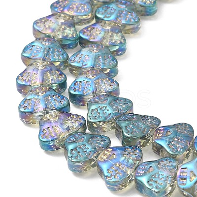 Transparent Electroplate Glass Beads Strands EGLA-F158-FR02-A-1