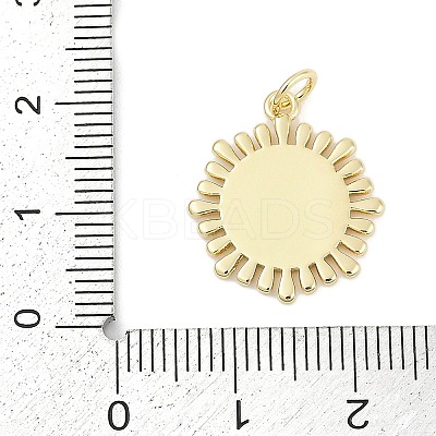 Sun with 11:11 Brass Enamel Pendants KK-G522-38G-02-1