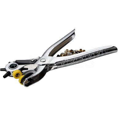 Staninless Steel 3-In-1 Grommet Eyelet Pliers Tool TOOL-PW0001-195P-1