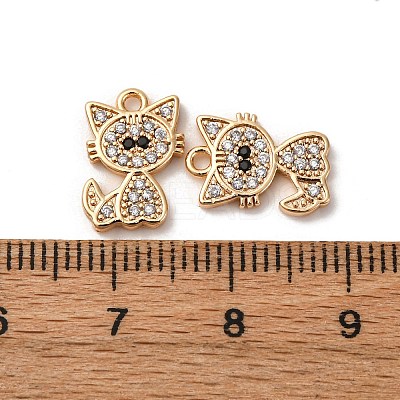Brass Micro Pave Cubic Zirconia Pendants KK-Z112-15G-1