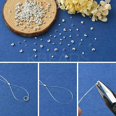 300Pcs 3 Style Iron & Brass Crimp Beads Covers KK-YW0002-16-1