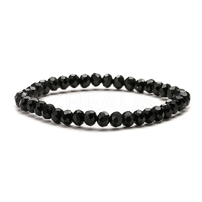 Fashionable Faceted Rondelle Glass Beads Stretch Bracelets for Women Girls Gift TQ6391-10-1