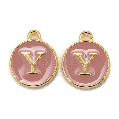 Golden Plated Alloy Enamel Charms X-ENAM-S118-07Y-1