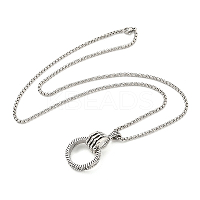 Alloy Pendant Necklace LS-NJEW-B103-01AS-01-1