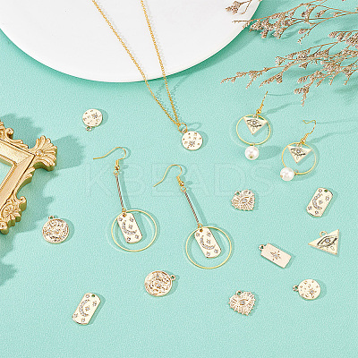 24Pcs 6 Styles Alloy Pendants FIND-SC0003-82-1