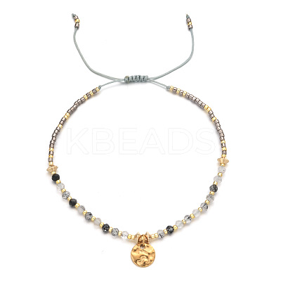 Natural Stone Braided Bead Bracelet FR2657-3-1