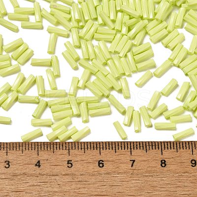 Baking Paint Glass Twist Bugle Beads SEED-C004-02E-1