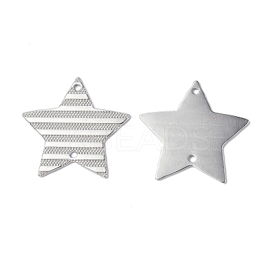 Non-Tarnish 304 Stainless Steel Connector Charms STAS-C066-07P-1