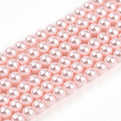 Baking Paint Pearlized Glass Pearl Bead Strands HY-N002-3mm-A10-1