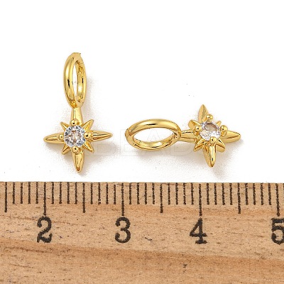 Rack Plating Brass Micro Pave Cubic Zirconia Pendants KK-C074-63G-1