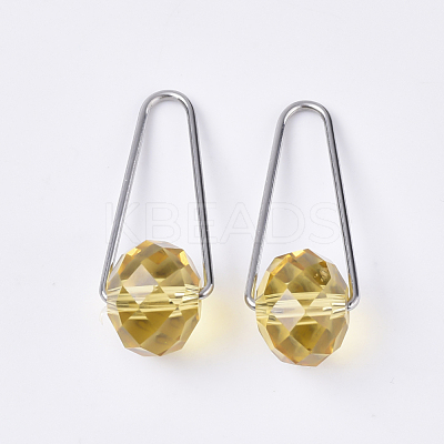 Faceted Glass Pendants STAS-S079-134E-1