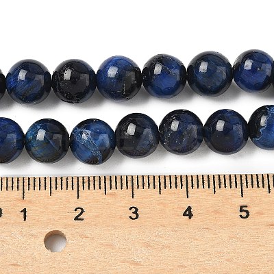Grade B Natural Tiger Eye Beads Strands X-G-F591-18-8mm-01-1