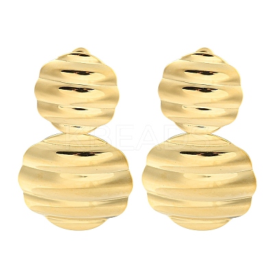 Ion Plating(IP) 304 Stainless Steel Stud Earrings for Women EJEW-A108-12G-1