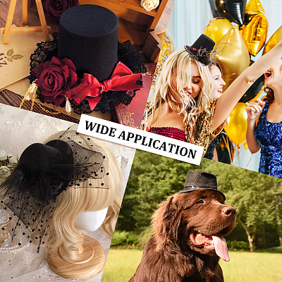 6Pcs 6 Colors EVA Cloth Mini Hat Fascinator Base AJEW-FG0005-04-1