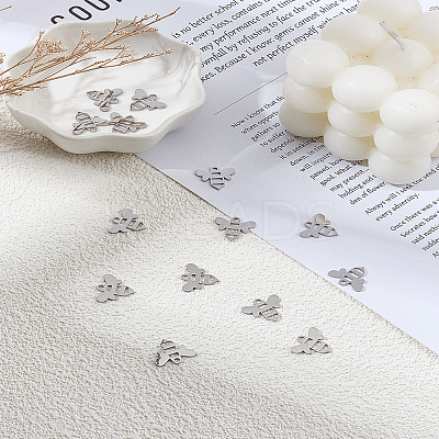 16Pcs 304 Stainless Steel Charms STAS-LP0003-35-1