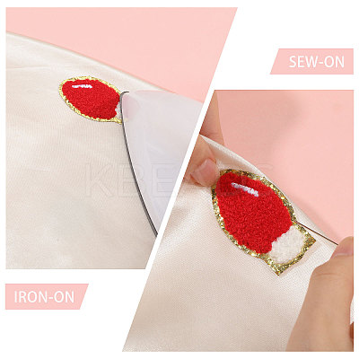 18Pcs 6 Colors Christmas Light Bulbs Polyester Embroidery Sew on Cloth Patches PATC-CA0001-35-1