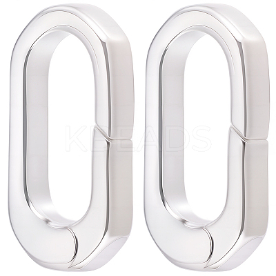 2Pcs Brass Spring Gate Rings KK-BBC0024-20S-1
