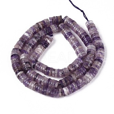 Natural Amethyst Beads Strands G-T142-6mm-12-1
