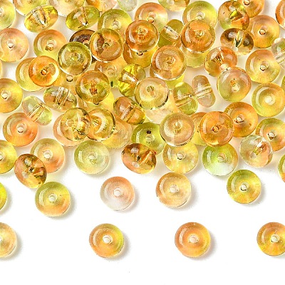 111Pcs Electroplate Transparent Colours Rainbow Glass Seed Beads SEED-YW0002-93E-1