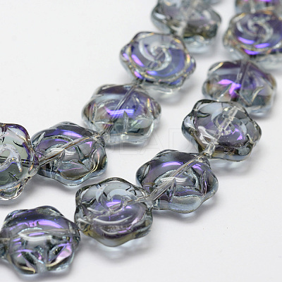 Electroplate Glass Bead Strands EGLA-P021-C01-1