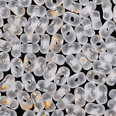 Gradient Color Transparent Frosted Acrylic Beads OACR-M023-06J-1