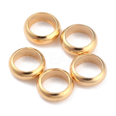 Rack Plating Brass Spacer Beads KK-O139-16C-G-1