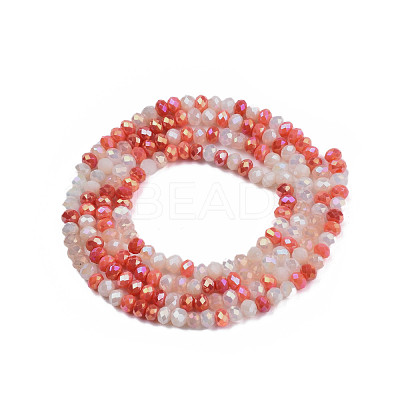 Electroplate Glass Beads Strands EGLA-S192-001A-B07-1