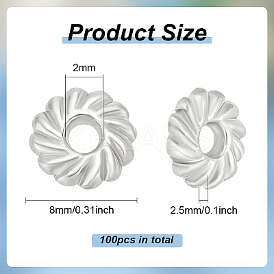 100Pcs Alloy Spacer Beads FIND-BC0005-59-1