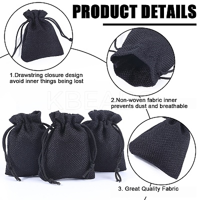 24Pcs Burlap Packing Pouches Drawstring Bags ABAG-BBC0001-07B-1