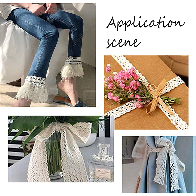 Cotton Lace Ribbon Edge Trimmings SRIB-PH0001-16-1