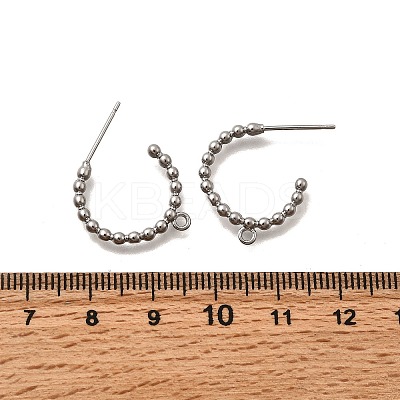 Brass Stud Earring Findings KK-Z126-19P-1