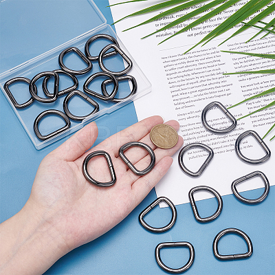 20Pcs Zinc Alloy D Ring Suspension Clasps FIND-ME0002-63B-1
