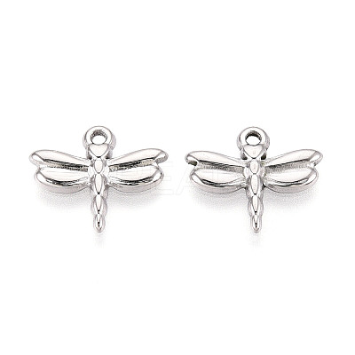 304 Stainless Steel Dragonfly Pendants STAS-T069-22P-1