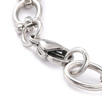 Non-Tarnish 304 Stainless Steel Link Chain Bracelet for Men Women LS-BJEW-Z011-20P-1