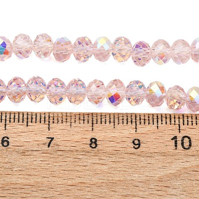 Electroplate Transparent Glass Beads Strands EGLA-A046-01B-15-1