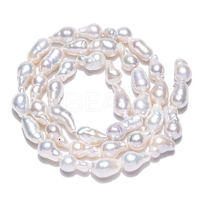 Natural Baroque Pearl Keshi Pearl Beads Strands X1-PEAR-S020-F10-01-1