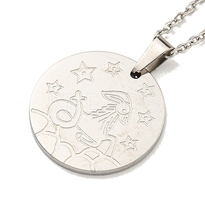 Non-Tarnish Constellation Pendant Necklaces NJEW-S422-04P-10-1