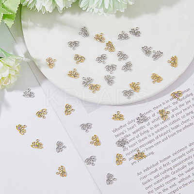 40Pcs 2 Colors 304 Stainless Steel Charms STAS-DC0014-34-1