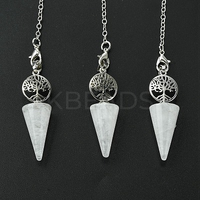 Natural Quartz Crystal Cone Dowsing Pendulum Big Pendants G-C114-02P-21-1