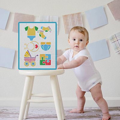 PET Hollow out Drawing Painting Stencils Sets for Kids Teen Boys Girls DIY-WH0172-443-1