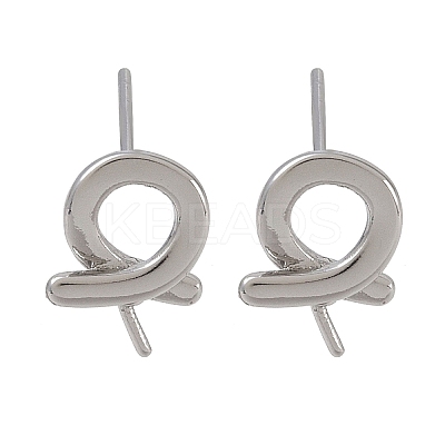 Brass Stud Earring Findings KK-G497-31P-1