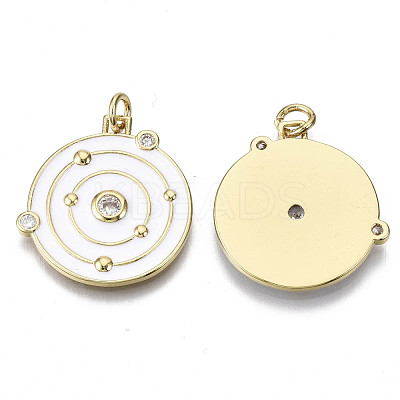 Brass Micro Pave Cubic Zirconia Pendants ZIRC-N039-056A-NF-1