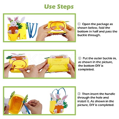 Non-woven Fabrics Easter Rabbit Candy Bag ABAG-P010-A03-1