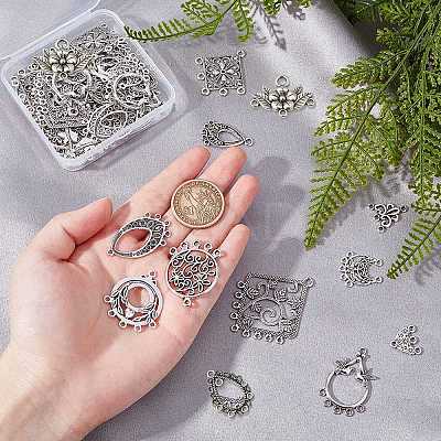 48Pcs 12 Style Tibetan Style Chandelier Components Links FIND-SC0002-17-1