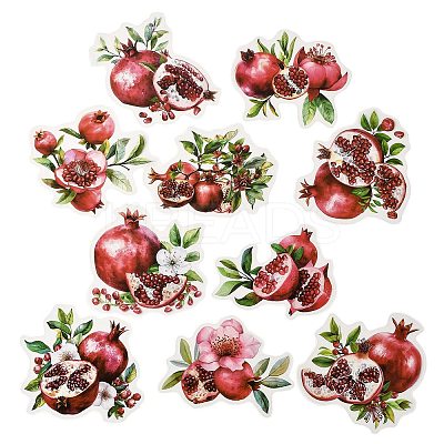 10Pcs Fruit PET Self-Adhesive Stickers DIY-K074-08B-1