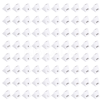 500Pcs 10 Styles Polyester Clothing Size Labels FIND-BC0014-07B-1